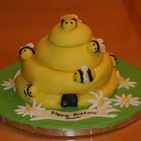 Bee Hive This is the cake that I made for my Sister In Laws birthday. Everyone jokingly calls her "Queen Bee" so I thought this was...