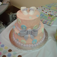 Work Baby Shower I made this cake for an office baby shower for one of my co-workers. She is having a baby girl. Lemon poppyseed cake with lemon curd...