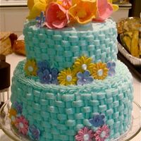 85Th Birthday Made this cake for my grandma's 85th birthday. Buttercream frosting and gumpaste flowers.