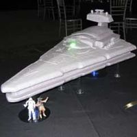Star Destroyer Cake I made this cake for a Star Wars themed wedding at Kerner Studios (who worked on the movies) this past weekend. It was a smash! The inside...