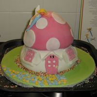 Toadstool House This was made for my sister who moved into her new house just before her birthday. This is my first cake.