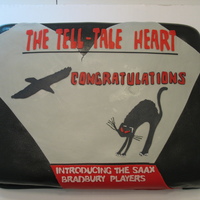 Poe Cake cake made for cast party for a teen porduction of Poe's short stories