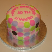 Polka Dot Birthday Cake 