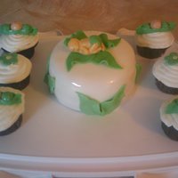 A Pea In A Pod chocolate cake with chocolate ganache with fresh strawberries. thanks for looking everything edible. i copied the customers invitations.