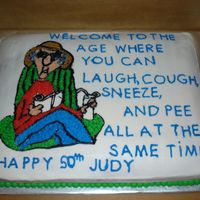 50Th Birthday Cake got the idea from here... bc icing with my lady on the cake...