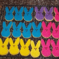 Peeps! Easter Cookies Made these Peep cookies for my nieces and nephew. I made the cutter by bending an existing cutter and giving the bunny a chin-ectomy! LOL!...