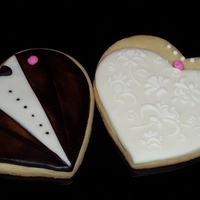 Bride And Groom Cookies Made for my sister's Anniversay as a surprise. NFSC with MMF and royal accents. TFL!