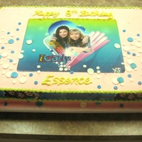Icarly Birthday Cake White cake with butter cream icing. Edible images and fondant accents TFL