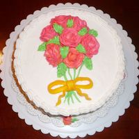 Wilton Class 1 Final Cake Here is the cake I made for my final Wilton Cake Decorating class. :o)