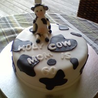 Holy Cow Mom Is 60 I was inspired by so many of the cow cakes here at CC to make this for my mom who wouldn't accept anything that wasn't a bit...