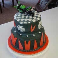 Birthday Boy A cake for my husband's coworker. Fun to make, but had some trouble with the 85 degree weather on delivery. I'm not going to say...