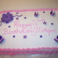 Butterflies And Flowers For a little girl who's mom said "Make it pink and pink and purple and put butterflies on it!" So that is what I did! Butter...