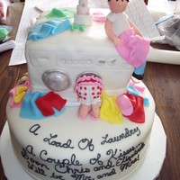 Laundry And Kisses i saw the dryer portion of this cake and the saying on here. I made this all in mmf . This was for a male teacher at a JR high school who...