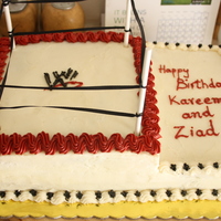 Wwe Cake all buttercream with marble cake
