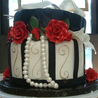 Hatbox This is a hatbox I made for the wife of a friend. It is a variation of MacsMom's chocolate fudgy with fresh raspberries cooked inside...