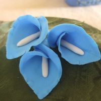 Lirio Cali En Azul estas fuero mis primeras flores que hise