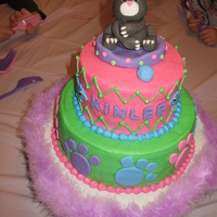 Kitty Cat Party Made this cake for my daughter's 5th birthday party. She was having a "Glamour Kitty" party. Iced in buttercream. Cat, bed,...