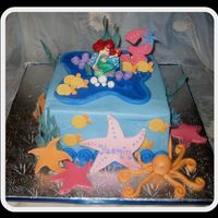 Little Mermaid Cake I cannot take credit for this design. Had to copy it off a picture the customer gave to me. My comliments to the designer. Half chocolate,...