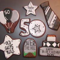 Over The Hill! Dark Chocolate Rolled Sugar Cookie w/ Antonia74's RI. Here are some cookies I made for my brother's 50th birthday. Thanks for...