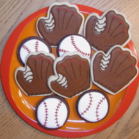 Baseball! NFSC and dark chocolate rolled sugar cookies w/ Antonia74's RI. These are some cookies I made for a kickoff potluck for my son's...