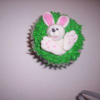 Easter Cupcakes I made these for my kids' classes this year. Used tip 233 for the grass. Made the bunnies out of gumpaste. Very time consuming to do...