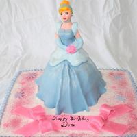 Cinderella I got a request for this cake on a Friday night for a noon Saturday party. It's entirely edible...no Barbies here! The buttercream...