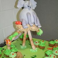 Horton Hatches An Egg This was my entry to our elementary school's Dr. Suess Birthday Cake Contest. We won first place! Horton is rice crispies/MMF.