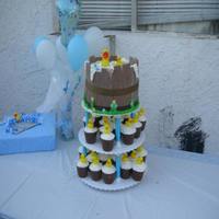 My Baby Shower Cake Okay so I made my own baby shower cake. I really love how it came out.