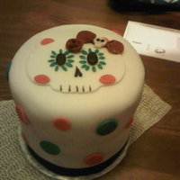 Sugar Skull Hellokitty I made this cake for my very good friend . She loves Hello Kitty and Sugar skulls. It is a coffee cake with cream cheese and sourcream...