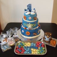 Little All-Star This is a pic to go along with my all-star cake I posted earlier. It shows the sugar cookies with rolled buttercream, white chocolate mints...