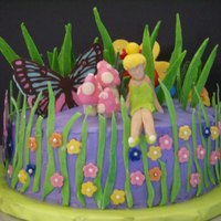 Tinker Bell The cake is covered in MMF. All other decorations are modeling chocolate except for the butterfly. It's made from chocolate. It was my...