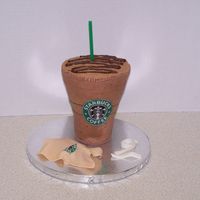 Java Chip Frappachino Cake This was ordered by a man who wanted a Starbucks cake similar to the other one in my gallery, but said his wife's favorite drink was a...