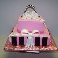 Baby Shower Cake Made this for a baby shower. Used the invite for inspiration. I have also posted a picture of the invite I used. Top tier is 6" lemon...