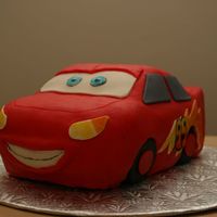 My 2Nd Carved And Fondant Cake. Chocolate wasc filled with white chocolate whipped cream and fresh strawberries.