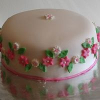 Fondant With Fondant Flowers My first time using Satin Ice (nice!) ... and my new fondant flower extruder tools. I had alot of fun. It's a lemon cake with...