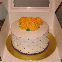 Diamond Impression Cake Chocolate and vanilla four layer cake, iced with buttercream. Wanted to get it really tall so that I could try out my new diamond...