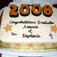 Graduation Cake For my two nieces' high school graduation. Thanks for CC for the constant inspiration!