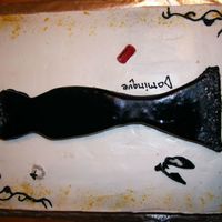 Vintage Paris Fashion the second cake to the 13 yr old birthday party... this one was so much better... fondant covered dress and gumpaste shoes, pearl necklace...