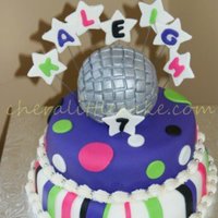 Disco This is my daughter's birthday cake. She was having a video dance party sleep over and I wanted something fun to match the theme