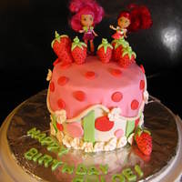 Strawberry Short Cake This is a French Vanilla 6 in cake with strawberry cream filling. Its is Butter cream with fondant accents except for the strawberry short...