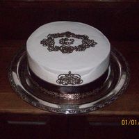 Celtic Knots Cake Cherry flavored butter cream over almond cherry cake...scroll work is done in royal icing. Got the templets from Martha Stewart.com