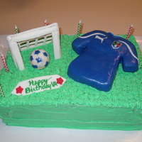 Happy Birthday Va! Chocolate & White Cake. Fondant pieces.