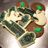 Creepy Halloween Cookies Soft sugar cookies that have been decorated with a graveyard theme. All icing is royal icing.