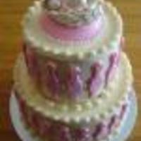 Baby Shower Cake Vanilla Bean Cake with Raspberry cloud cream and white chocolate italian meringue buttercream.