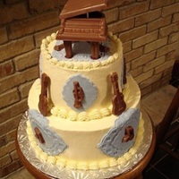 Music Lover's Cake I am quite happy how this cake turned out. It was for a friend of mine. It is two tiers of the All Occasion Downey Yellow Butter Cake (...