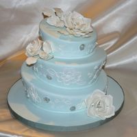 First Topsy Turvy Cake A couple of firsts. First TT cake and first freehand piping. The brush embroidery turned out much better than my first attempt. All fondant...