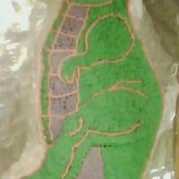 Dino! Another cake that i made with my boyfriend. But sadly the ants got to the cake before we could.