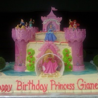 Disney Princesses Castle Cake This is a vanilla cake w/ dulce de leche filling. First time working with a purchased kit, prefer to have creative liberties on cake orders...
