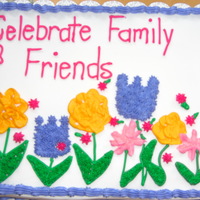 Family & Friends Day Cake Buttercream decoration and icing