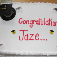 Let's Celebrate Graduation Cake Buttercream icing and decoration